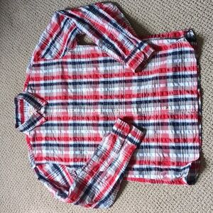 Brooks Brothers Red Fleece Seersucker Button Down Shirt
